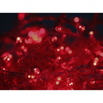 Гирлянда ECOLA LED N4YR05ELC 220V IP44 Бахрома 5x0.5м 135Led Красный Red, 8 режимов, прозр.провод с вилкой