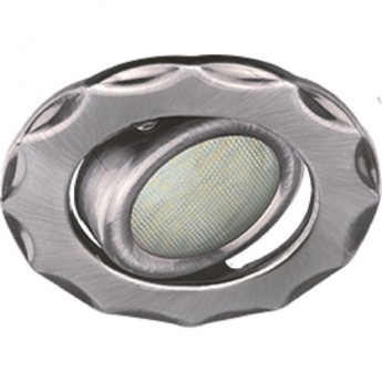 Светильник ECOLA MR16 DH07 GU5.3 встр. поворотный Звезда (скрытый крепеж лампы) Сатин-Хром 25x88 (Kd74)